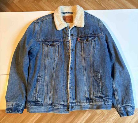 Levi Strauss Jeansjacke mit Teddyfutter Grösse L