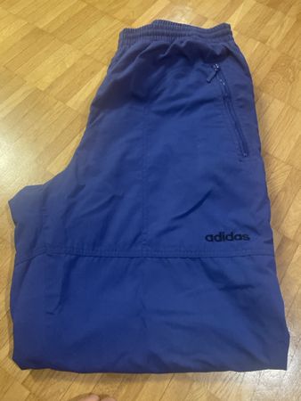Adidas Vintage Trainerhose Blau – Warm Gefüttert – Grösse L