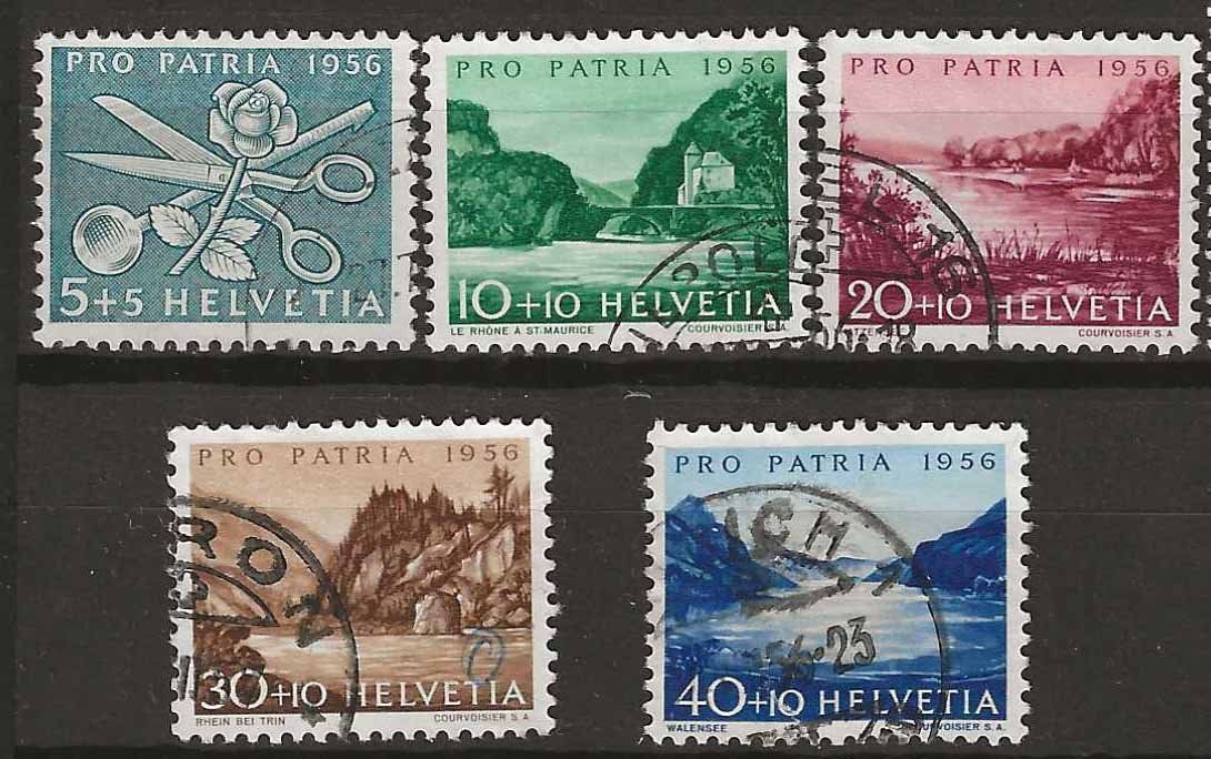Tutti i francobolli: PP056 - Pro Patria 1956  obl. – Usato da Trélex venduto da Phil_Albert