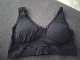 Schwarzer Leyla Bustier mit Spitze, Grösse L/XL, TOP Zustand