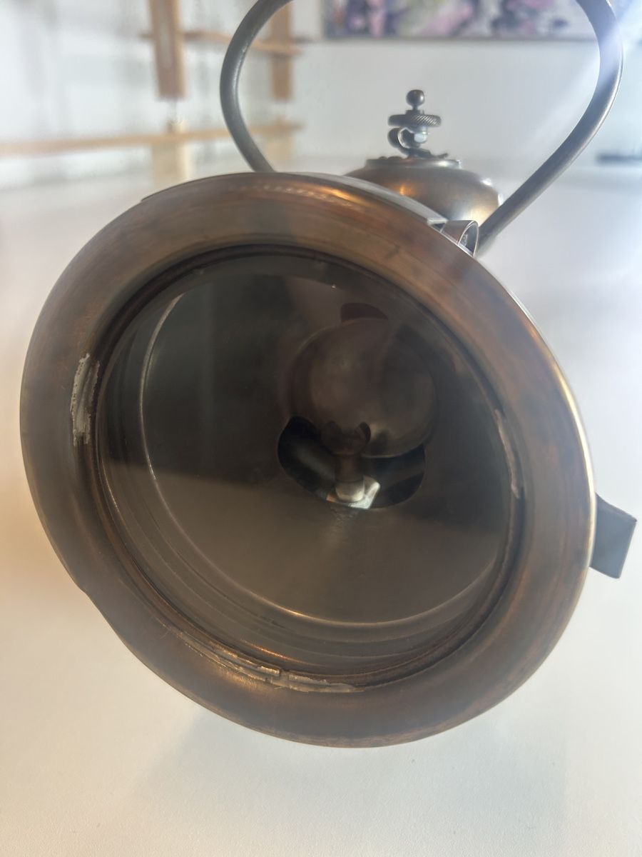 Schweizer Armee Lampade: Decker Neuchatel Lampe aus Kupfer antik gebraucht – Usato da Luzern venduto da justjana 6