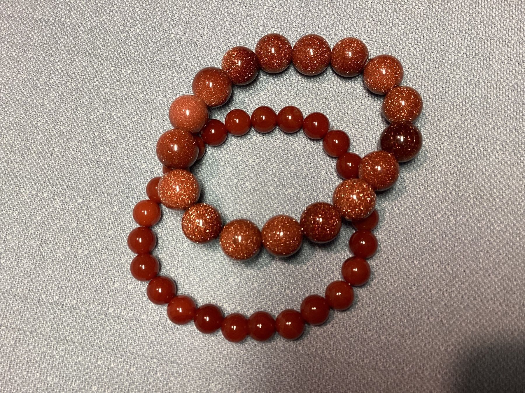 Armbänder & -reifen: Goldener Sandstein + Rote Jade - Edelstein Armbänder – Neu und originalverpackt aus Laax von kri_95f5 2