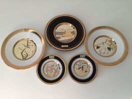 CHOKIN PLATE 24 KT GOLD 5 x assiettes / Teller