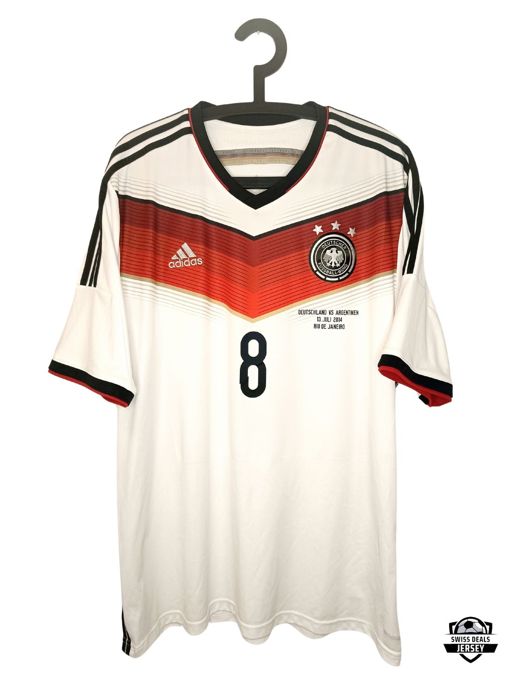 Adidas Canottiere & Pantaloni: OZIL #8 Original Germany 2014 Final World Cup Trikot – Usato da St-Léonard venduto da SwissDealsJersey 1