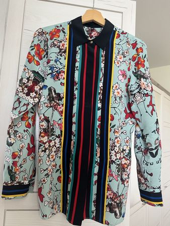 Seidenbluse mit Blumendruck -  Elegant!