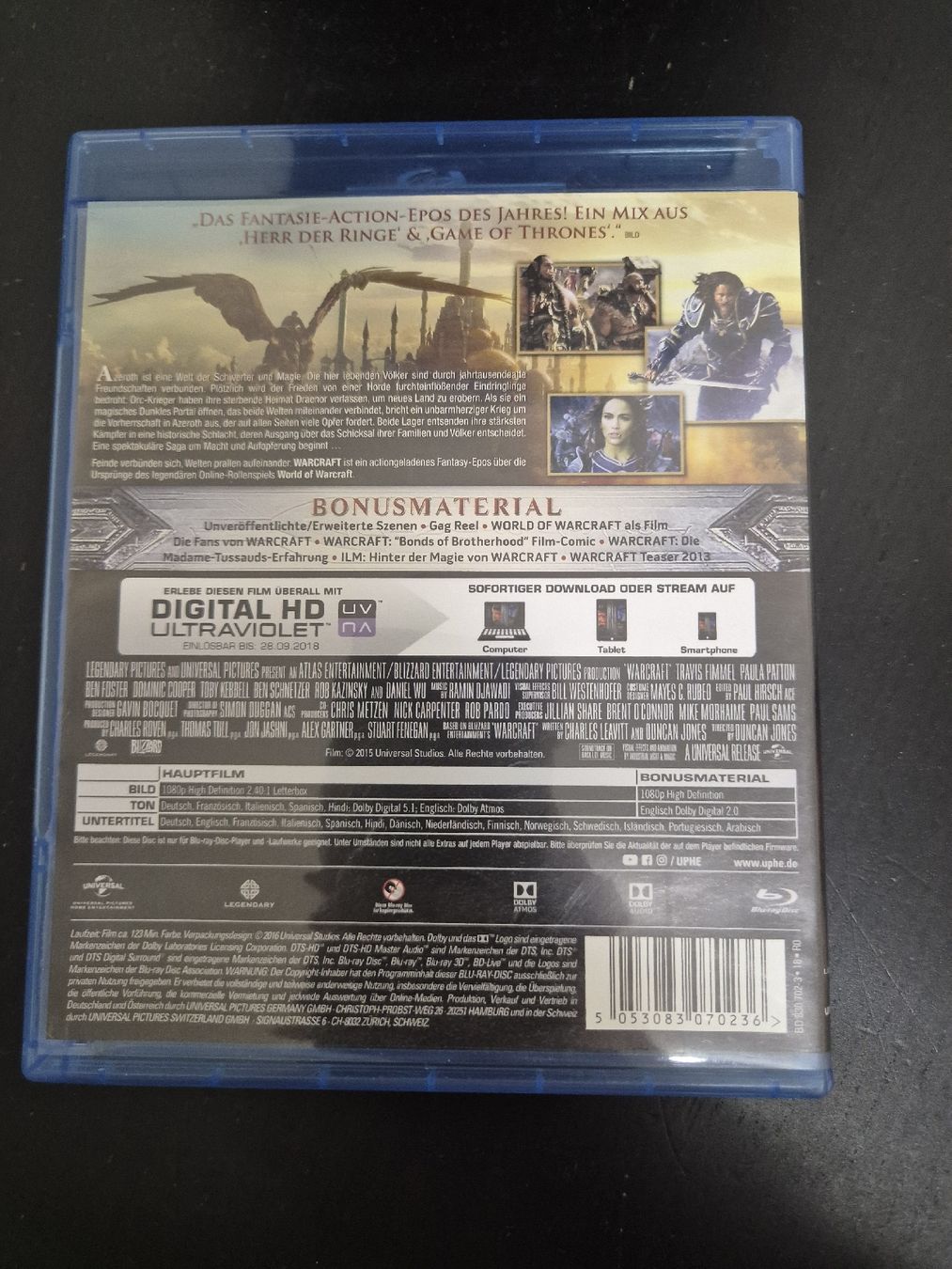 Tous les DVDs: Warcraft The Beginning Blu-ray – D'occasion à Wald ZH par _Hotarubi_ 1