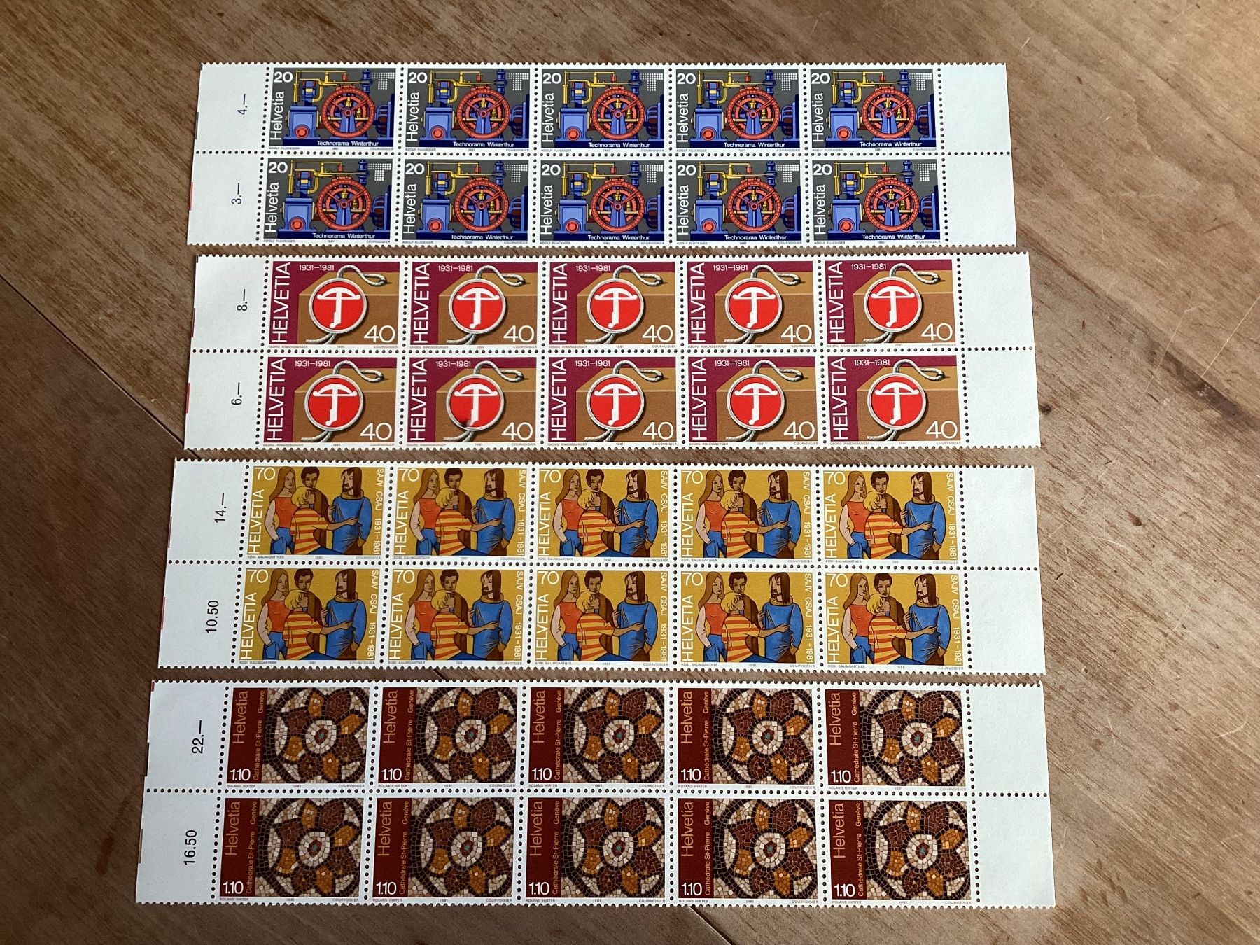 Tutti i francobolli: Serie 1981 Briefmarken postfrisch 10er Blöcke – Nuovo (secondo la descrizione) da Seftigen venduto da Muggelwomb