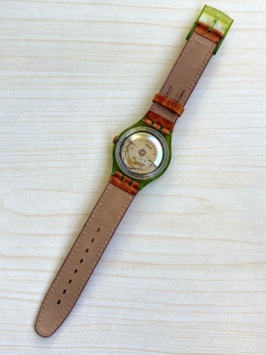 Swatch Orologi: Swatch Automatic Uhr grün transparent mit Box 1991 – Nuovo (secondo la descrizione) da Grenchen venduto da chththl 7