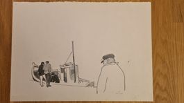 Hans POTTHOF (1911-2003) Bleistiftzeichnung handsigniert