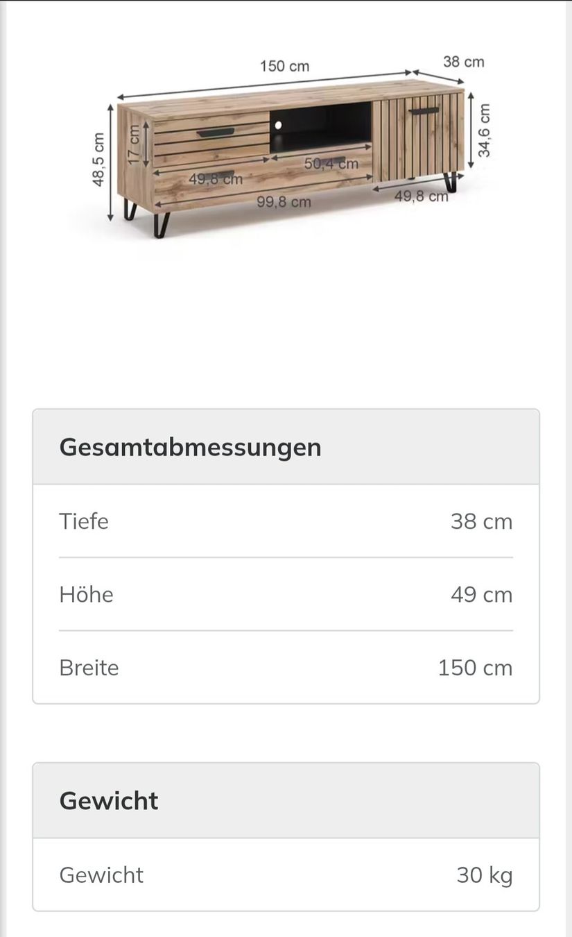 TV Möbel: TV Schrank (Lowboard) – Neu und originalverpackt aus Buchs AG von Tracy.diep88 7