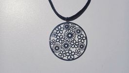 Designer Kette mit Anhänger Blumen Edelstahl zu Nile *NEU*