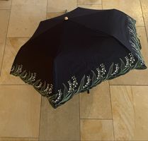Umbrella dark with flower pattern, foldable