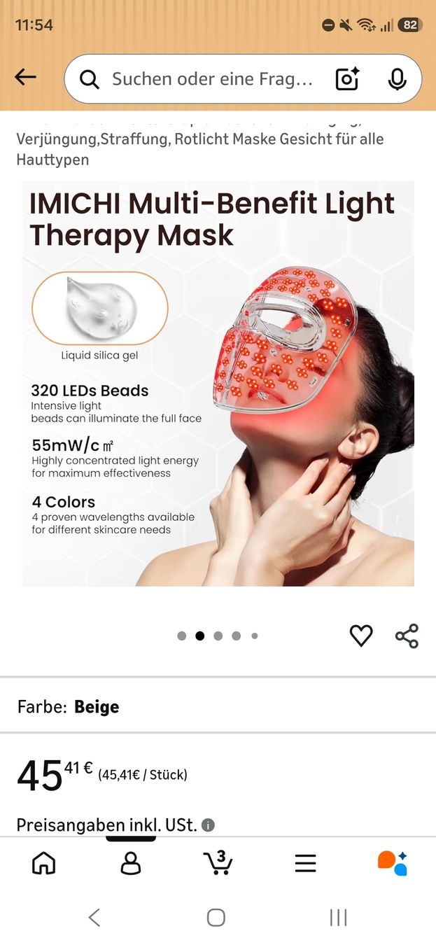 Protezione per viso e udito: LED Gesichtsmaske – Usato da Rorbas venduto da Diana_279 2
