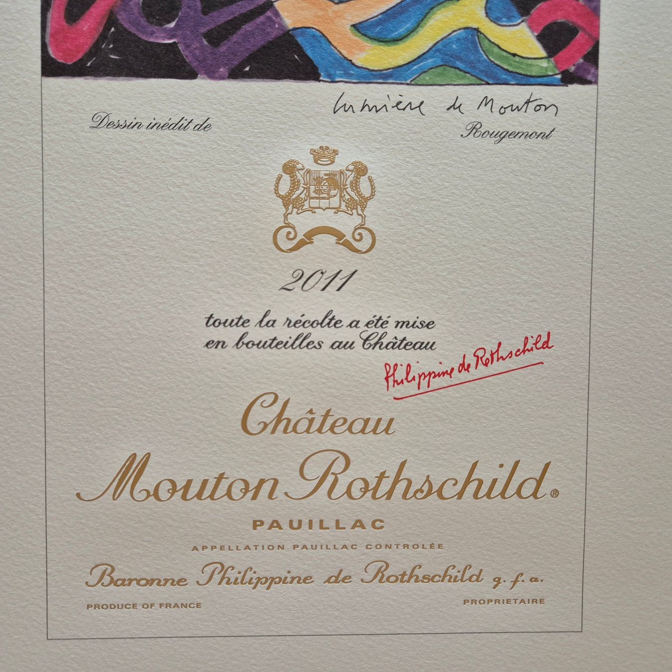 Grafica & Litografie: Mouton Rothschild 2011, Litho Rougemont – Usato da Luzern venduto da Louis-XVI 2