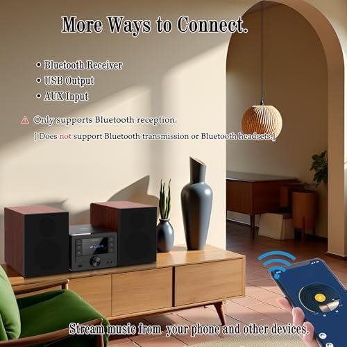Sistemi audio & multimediali: Stereoanlage 40 Watt Zuhause CD-Player Wireless Streaming – Nuovo e nell'imballaggio originale da Hundwil venduto da Pakethase 5