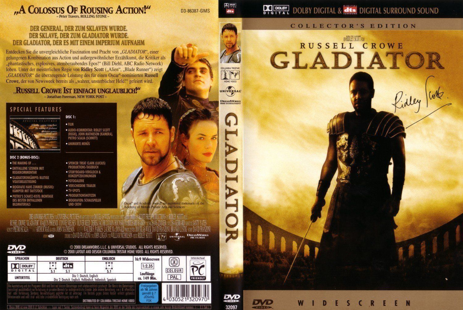 Tutti i DVDs: Gladiator - Collectors Edition [2-Disc) – Usato da THERWIL venduto da Fcbbasel