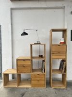 Modular Regal Vinylregal Massivholz Eiche