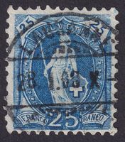73D, Stehende Helvetia mit Vollstempel LAUSANNE VD