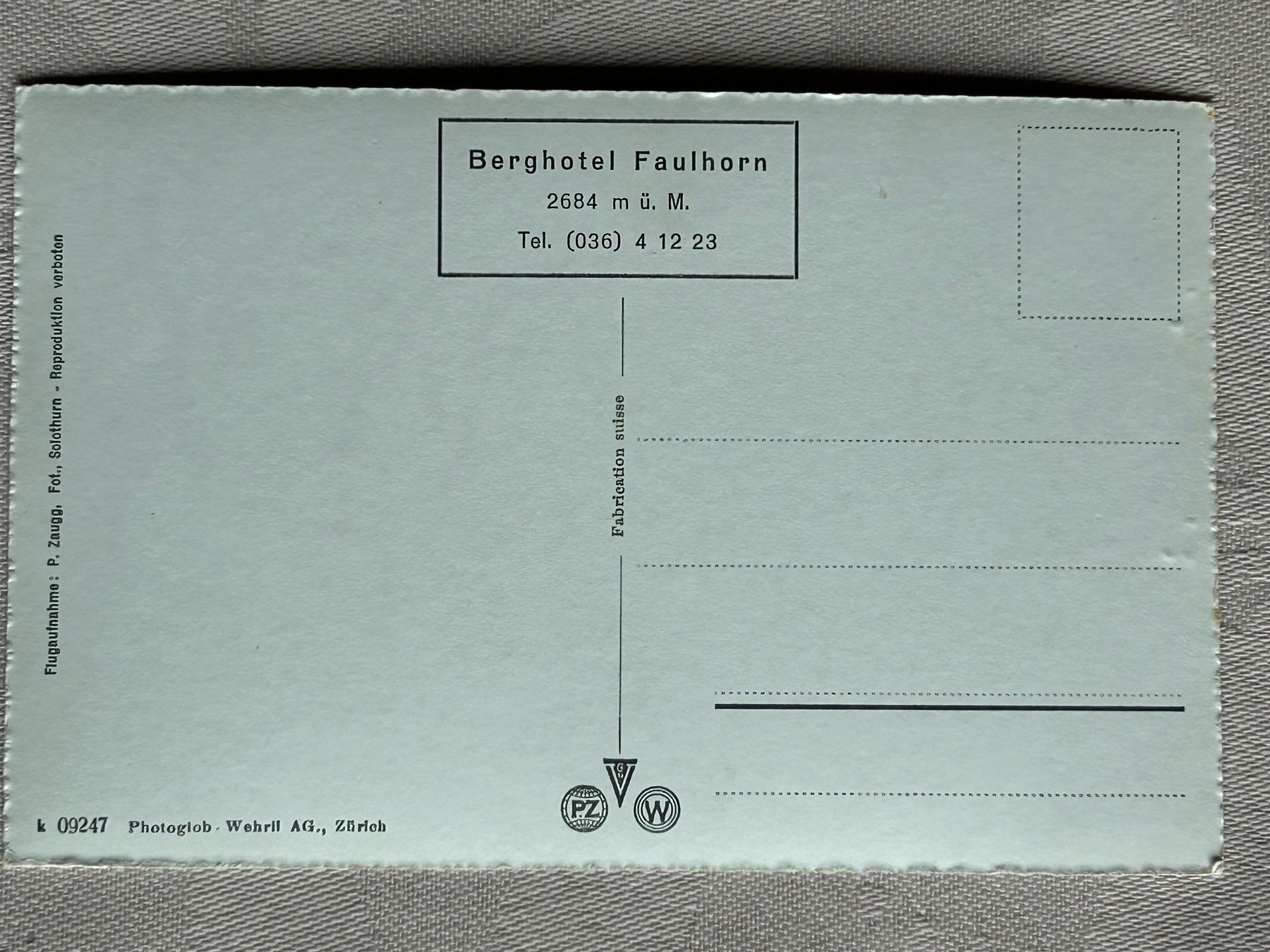 Cartoline postali: BE Faulhorn Berghotel – Nuovo (secondo la descrizione) da Gächliwil venduto da H-PL 1