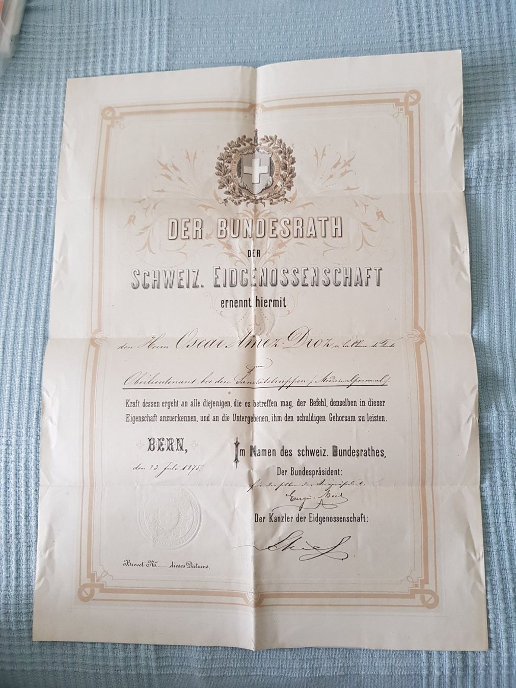Autografi: Eugène Borel, 19. Bundesrat, Original-Autogramm, Neuchâtel – Usato da Wikon venduto da Funkfreak75 1