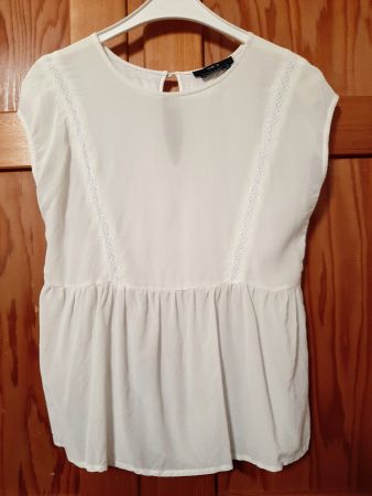 Süsse weisse Seidenbluse von Set Gr. S