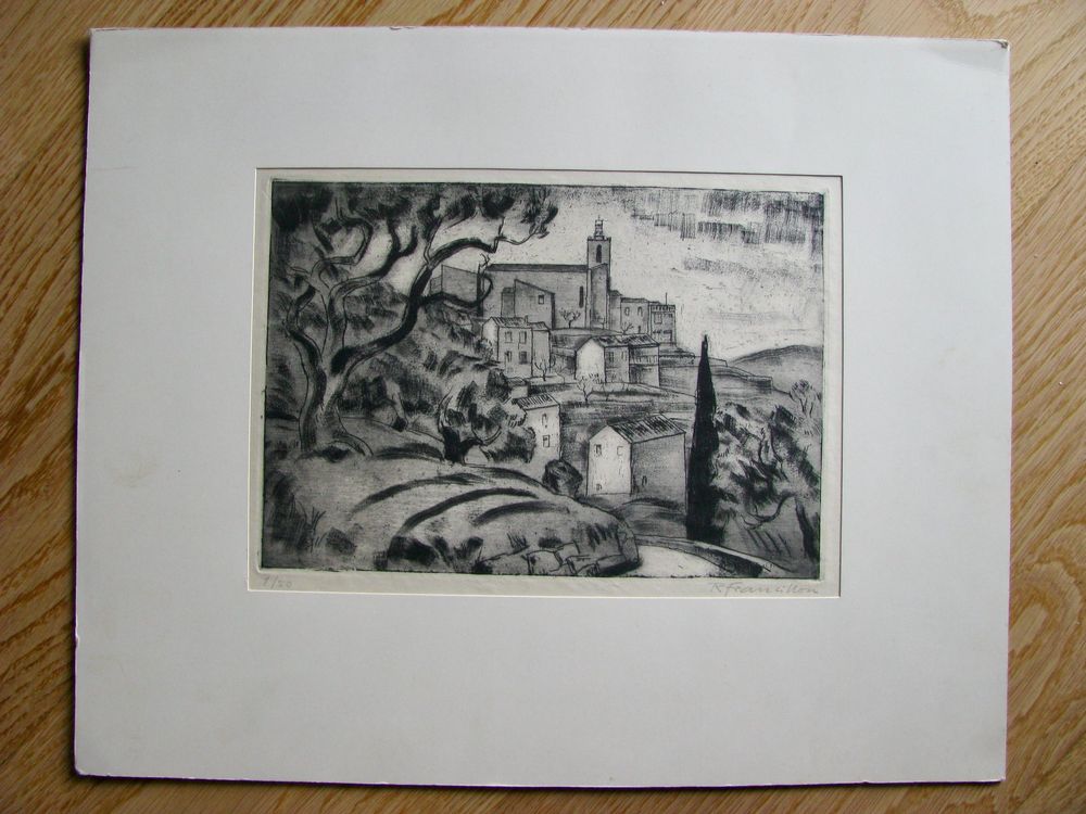 Rare : René Francillon Eau forte Signée 7/50 (D #39 occasion) à