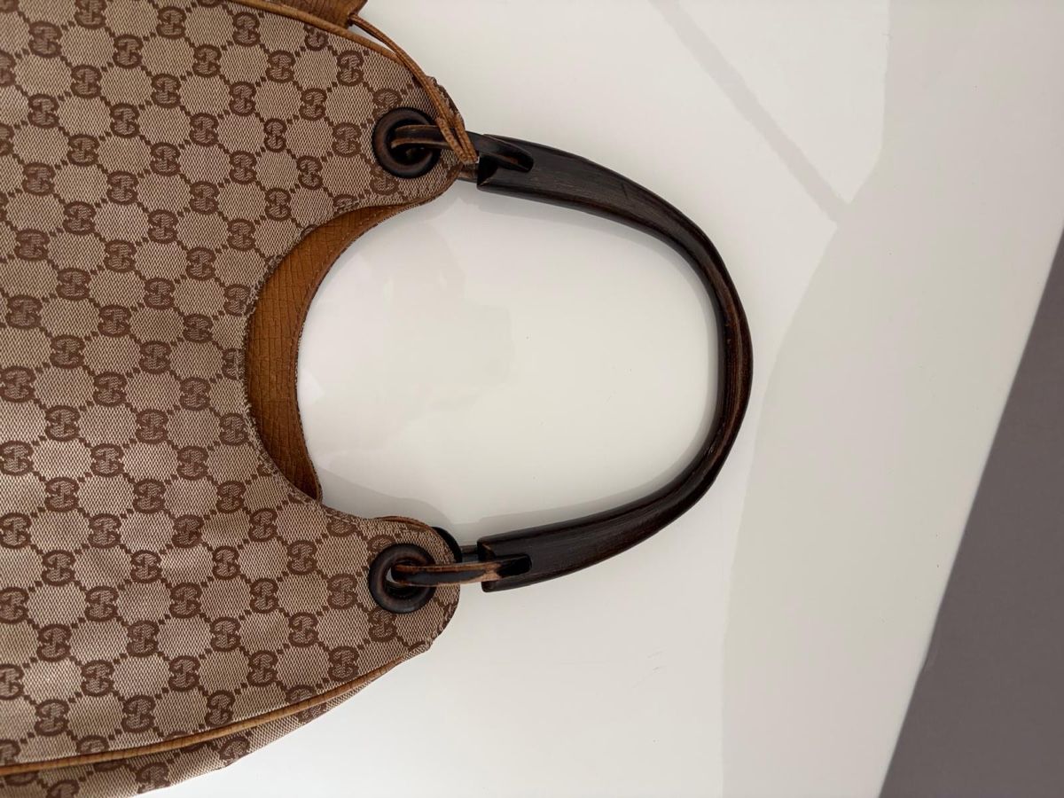 Gucci Borse da donna: Gucci GG Canvas Beige Holzhenkel – Nuovo (secondo la descrizione) da Zürich venduto da koc_6l5j 2