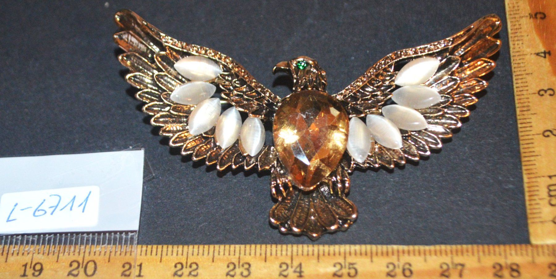 Spille & Fermagli: Brosche oder Halskette - L-6711 - Adler Antik Bronze Strass – Nuovo e nell'imballaggio originale da Goldiwil (Thun) venduto da han_v5b7 3