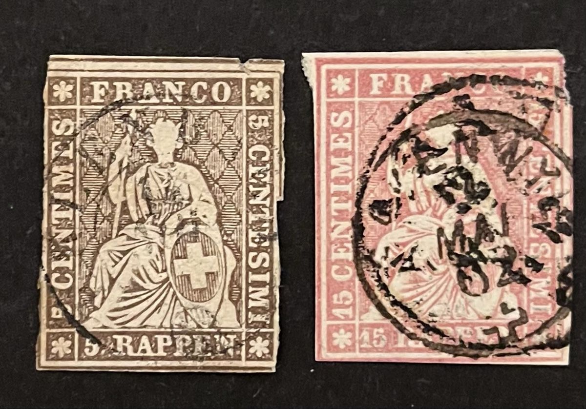 Tutti i francobolli: 2x Strubel avec défauts  – Usato da Sottens venduto da thigroux