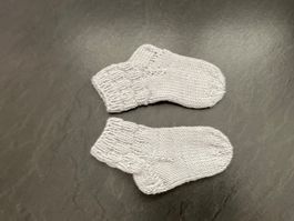 Handgestrickte Babysocken Gr.16/17 Fusslänge 12,5 cm Kinders