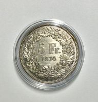 5 Franken 1874 Helvetia vorzüglich, Sammlermünze