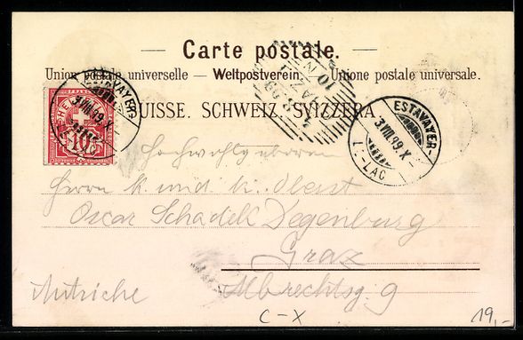 Cartes postales: Litho Estavayer, Chateau Entrée, Tour d – D'occasion à Berlin par bartko-reher 1