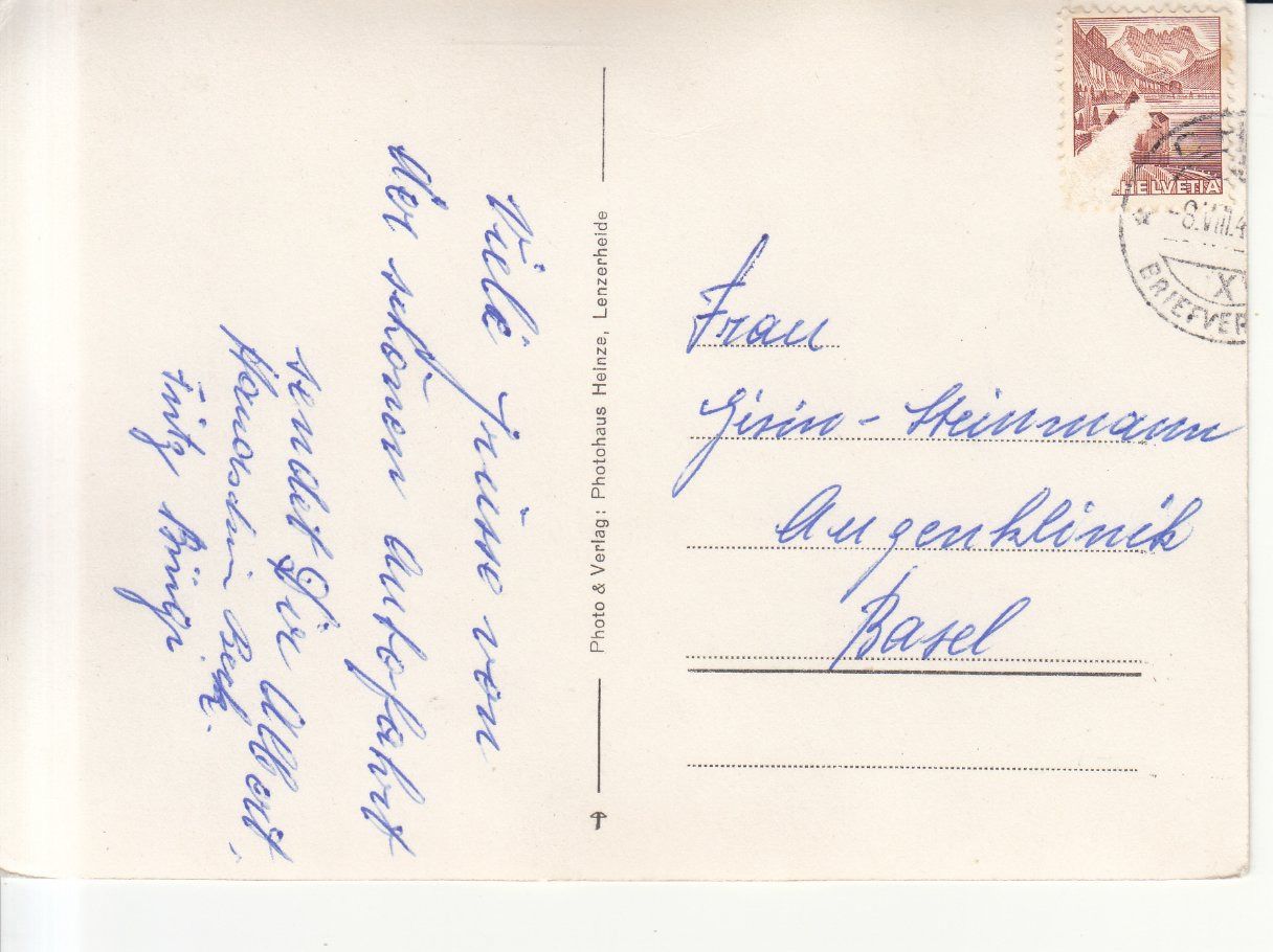 Cartoline postali: Lenzerheide 1942 – Usato da Bürglen TG venduto da StampGraf 1