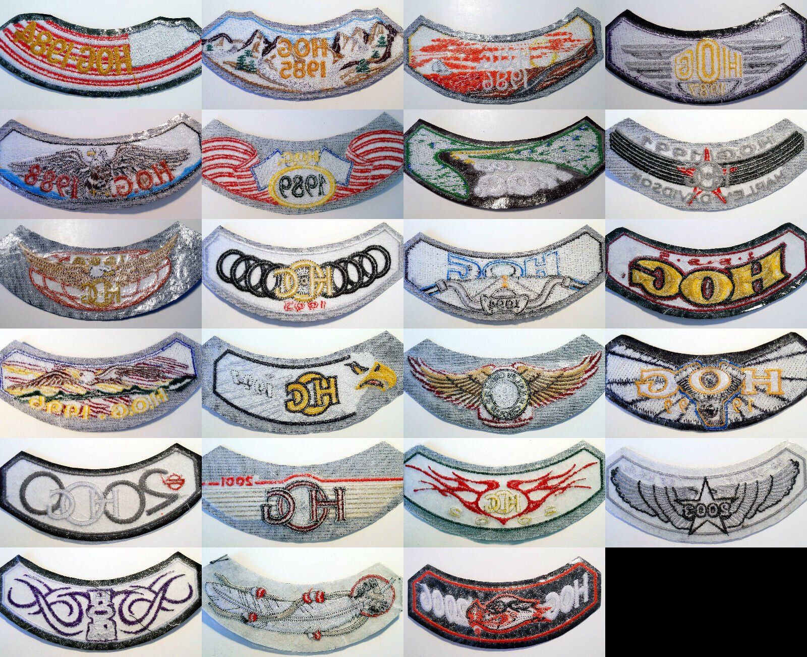 Toppe: HUGE 23 HOG LOT 1984-2006 COMPLETE RUN HARLEY DAVIDSON PATCH – Nuovo (secondo la descrizione) da Lugano venduto da YouWantUS 1