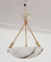 Art Deco Lampe, Alabaster, Ø 35 cm