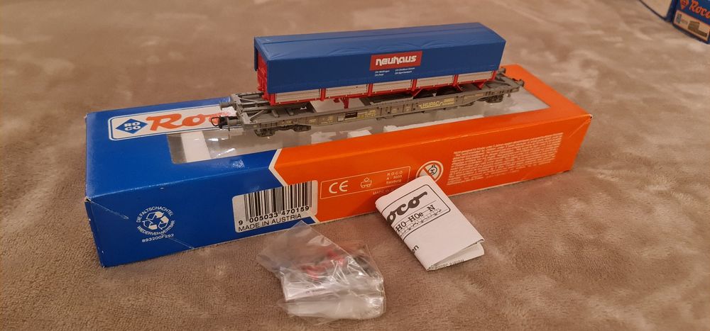ROCO WAGON KANGOUROU avec remorque NOVATRANS 76747 NEUF EUR 56,00