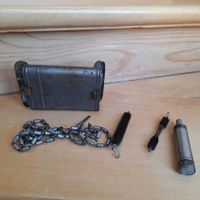 Metallene Dose, Reinigungsset, aus d. 2. Weltkrieg
