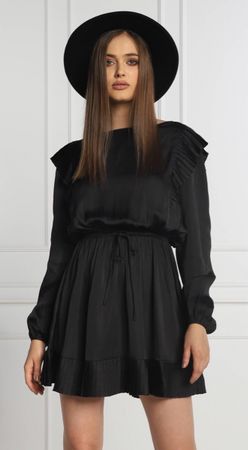 New The Kooples Kleid Schwarz T.2( M) Neu Herbst-Look!