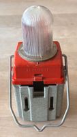 Baustellenlampe, rot, LE CARBONE, antik