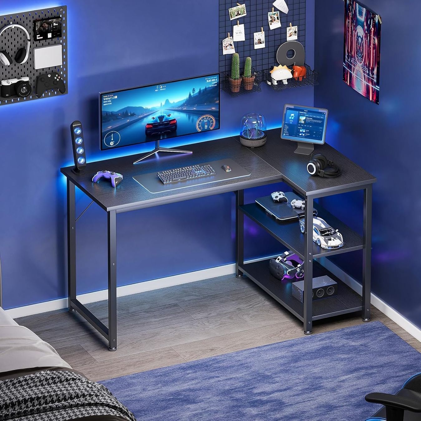 Schreibtische: Gaming Tisch 100x70 cm Eckschreibtisch L Form mit Schwarz – Neu und originalverpackt aus Dietikon von Abverkauf10 5