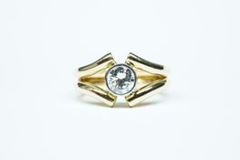 Fingerring 18k Gelbgold mit Dianamt ca. 1.0ct