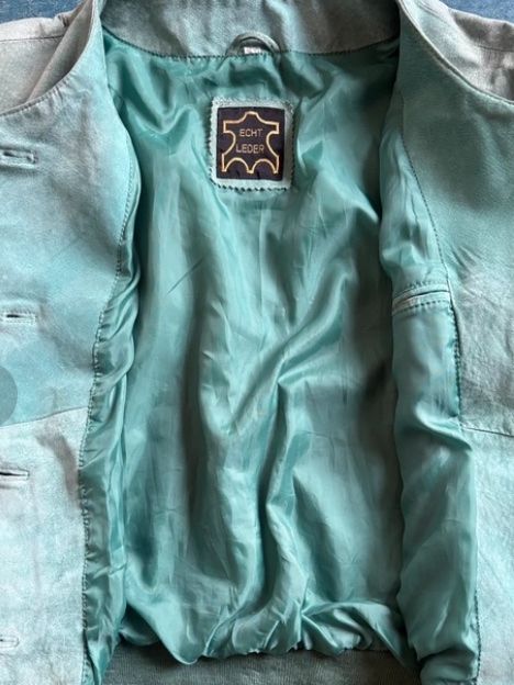 Vestes: Vintage Used Lederjacke türkis – D'occasion à Basel par NormaJean01 4