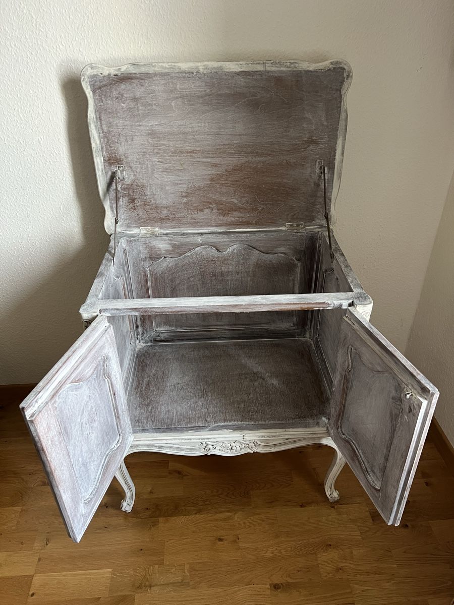 Cassettiere: Kommode mit Klappe und Türen weiss Shabby Chic Stil – Usato da Thun venduto da bendibu 1