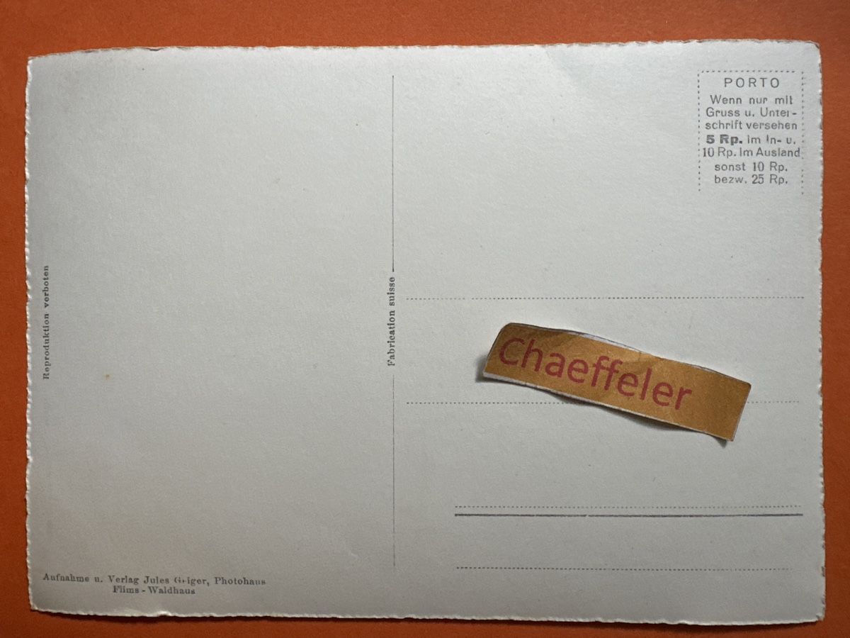 Cartoline postali: Brigels, Kirchlein St. Jakob. – Usato da Zürich venduto da Chaeffeler 1