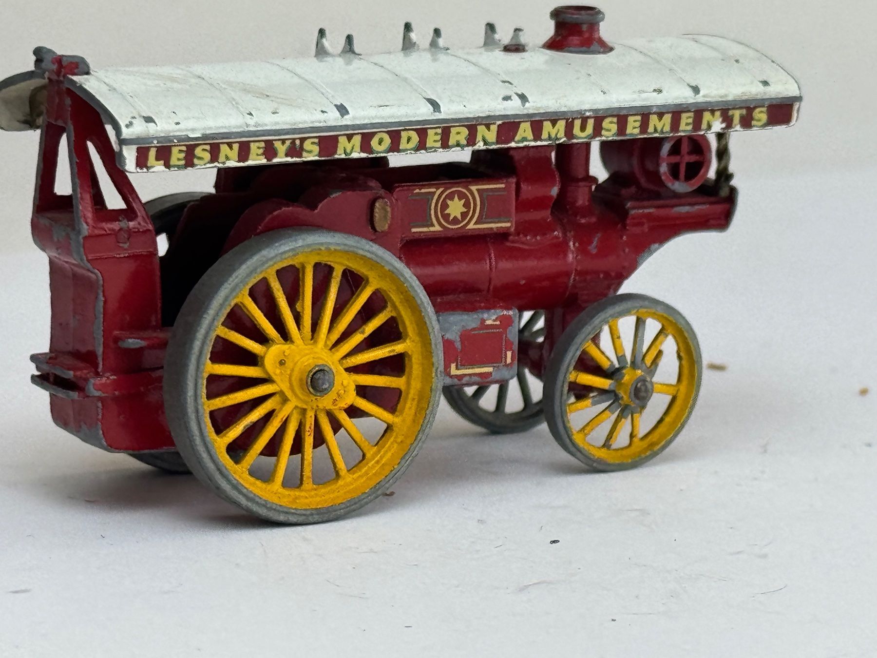Lesney Modellini d'auto: GB5- Lesney  Strassenwalze rot mit Dach – Usato da Elm venduto da Wikmtz 1