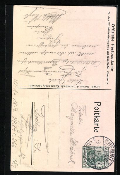 Cancelleria postale: Ganzsache PP27C266: Chemnitz, 27. Mittel – Usato da Berlin venduto da bartko-reher 1