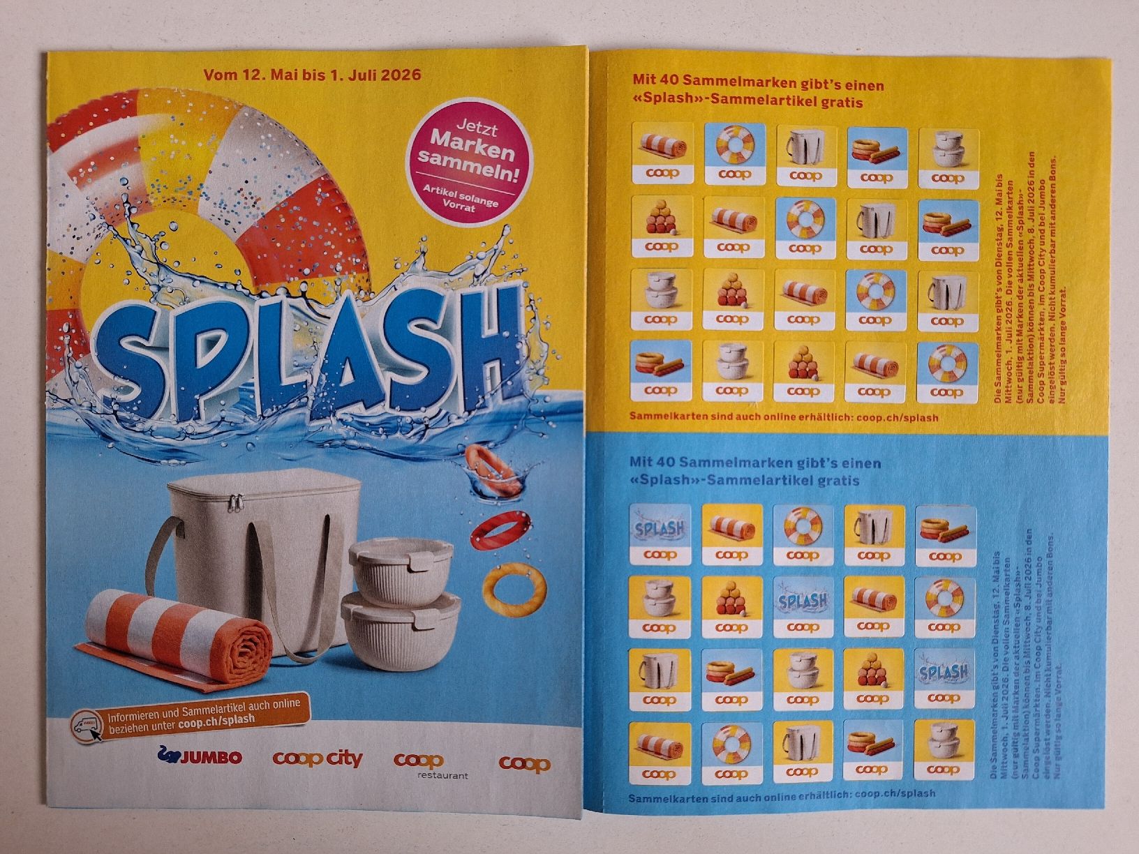 Coop Raccolte di bollini & punti: 2 volle COOP SPLASH Sammelkarten – Nuovo (secondo la descrizione) da Turgi venduto da Markito0