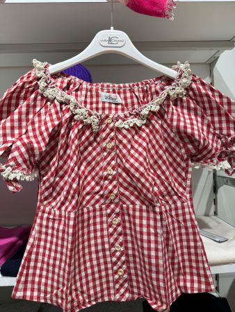 Süsses Rissberg Trachten Blüesli, rot/weiss kariert, Gr. 36