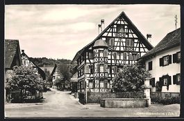 Ober-Stammheim, Strassenpartie mit Fachw