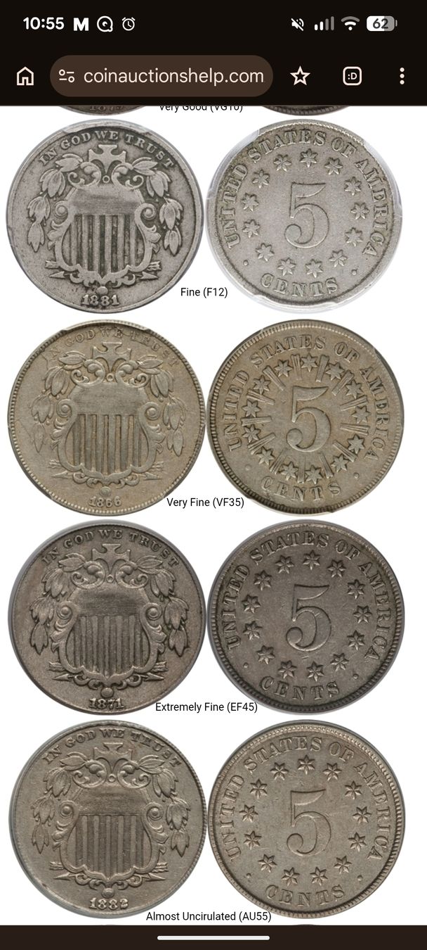 Tutti le monete: 1868 Shield Nickel 🇺🇸 – Usato da Cottens FR venduto da lima777 2